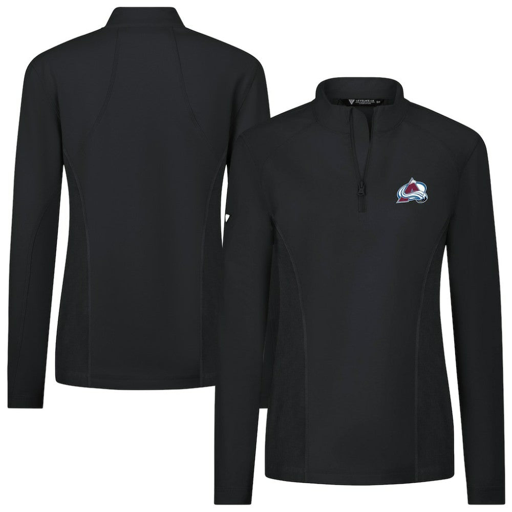 Colorado Avalanche Levelwear Women's Upright Quarter-Zip Pullover - Black - NHL 203145880