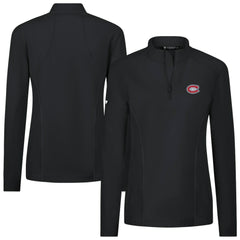Montreal Canadiens Levelwear Women's Upright Quarter-Zip Pullover - Black - NHL 203145894