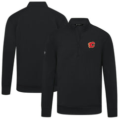 Calgary Flames Levelwear Upright Tri-Blend Quarter-Zip Pullover - Black - NHL 203145924