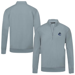 Vancouver Canucks Levelwear Upright Tri-Blend Quarter-Zip Pullover - Gray - NHL 203145932