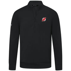 New Jersey Devils Levelwear Upright Tri-Blend Quarter-Zip Pullover - Black - NHL 203145933