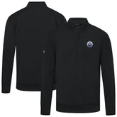 Edmonton Oilers Levelwear Upright Tri-Blend Quarter-Zip Pullover - Black - NHL 203145937