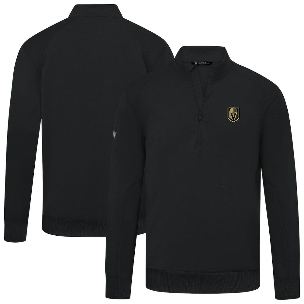 Vegas Golden Knights Levelwear Upright Tri-Blend Quarter-Zip Pullover - Black - NHL 203145960