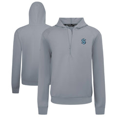 Seattle Kraken Levelwear Technic Quarter-Zip Pullover Hoodie - Gray - NHL 203145972