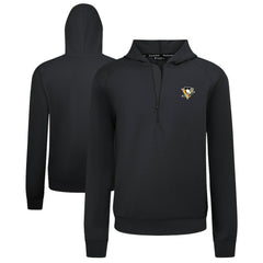 Pittsburgh Penguins Levelwear Technic Quarter-Zip Pullover Hoodie - Black - NHL 203145975