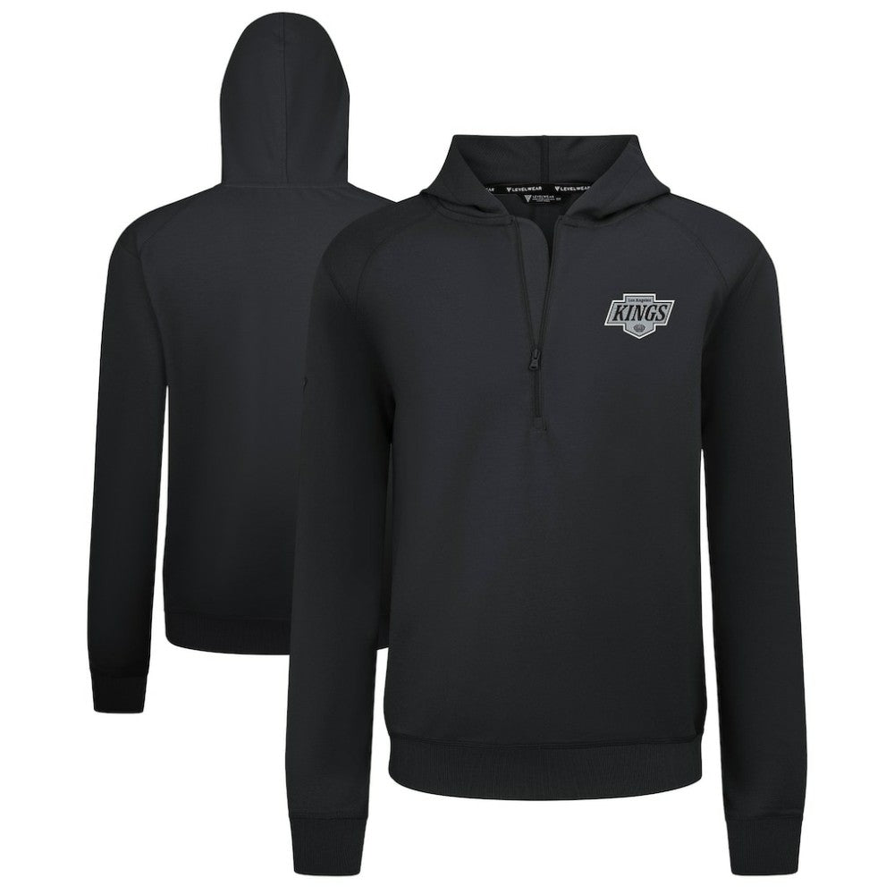 Los Angeles Kings Levelwear Technic Quarter-Zip Pullover Hoodie - Black - NHL 203146007
