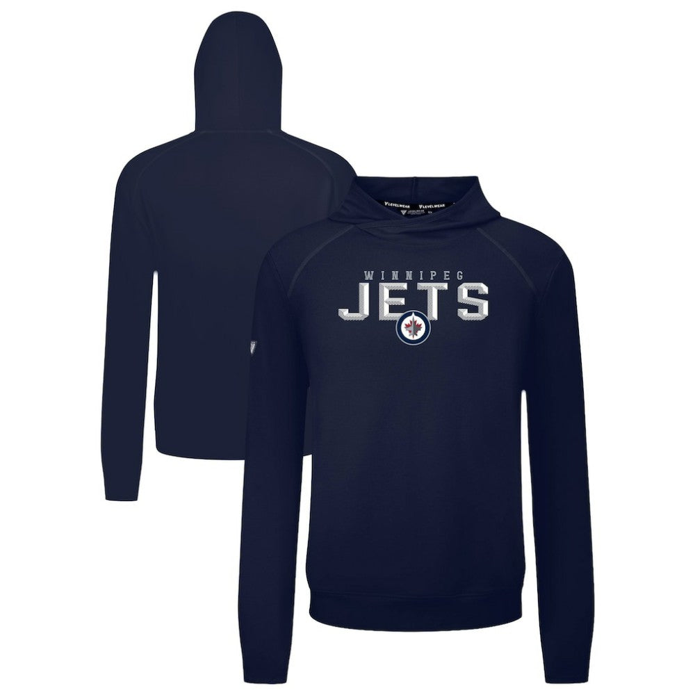 Winnipeg Jets Levelwear Mandate Carve Tri-Blend Pullover Hoodie - Navy - NHL 203146048