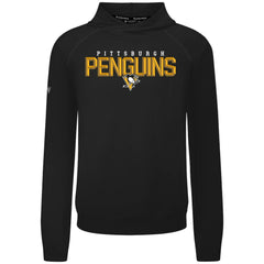 Pittsburgh Penguins Levelwear Mandate Carve Tri-Blend Pullover Hoodie - Black - NHL 203146051