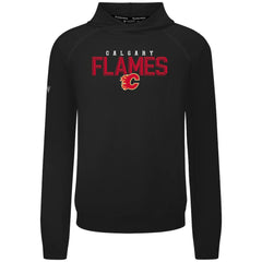 Calgary Flames Levelwear Mandate Carve Tri-Blend Pullover Hoodie - Black - NHL 203146056
