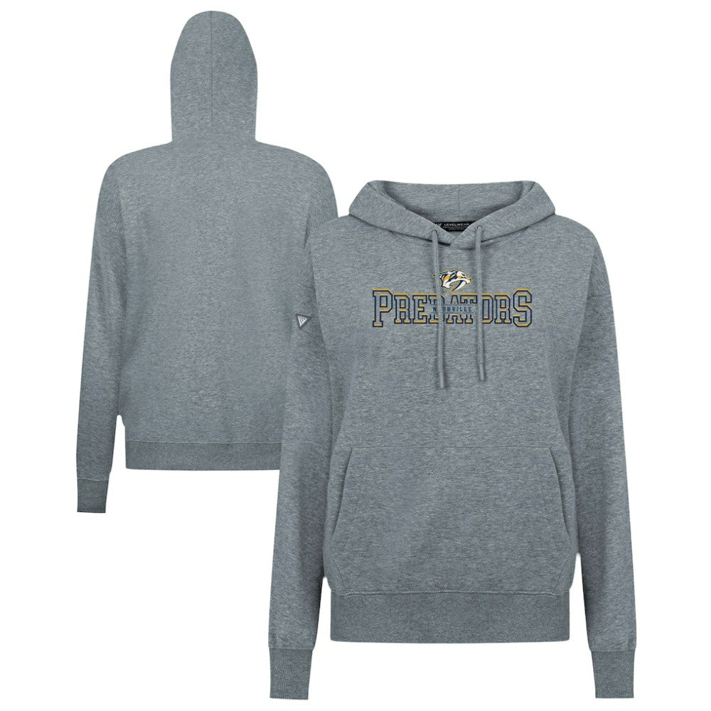 Nashville Predators Levelwear Women's Adorn Journey Pullover Hoodie - Gray - NHL 203146111