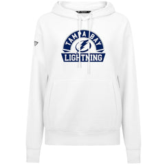 Tampa Bay Lightning Levelwear Women's Adorn Banner Arch Pullover Hoodie - White - NHL 203146169