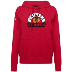 Chicago Blackhawks Levelwear Women's Adorn Banner Arch Pullover Hoodie - Red - NHL 203146181