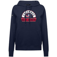 Columbus Blue Jackets Levelwear Women's Adorn Banner Arch Pullover Hoodie - Navy - NHL 203146184