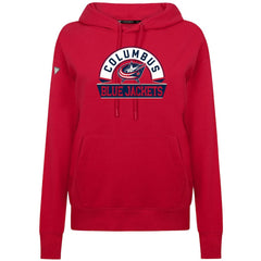 Columbus Blue Jackets Levelwear Women's Adorn Banner Arch Pullover Hoodie - Red - NHL 203146185