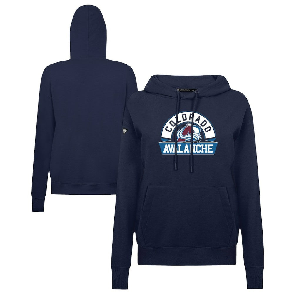 Colorado Avalanche Levelwear Women's Adorn Banner Arch Pullover Hoodie - Navy - NHL 203146188