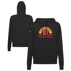 Calgary Flames Levelwear Women's Adorn Banner Arch Pullover Hoodie - Black - NHL 203146196
