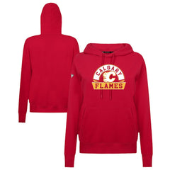 Calgary Flames Levelwear Women's Adorn Banner Arch Pullover Hoodie - Red - NHL 203146198