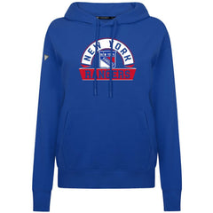 New York Rangers Levelwear Women's Adorn Banner Arch Pullover Hoodie - Royal - NHL 203146212