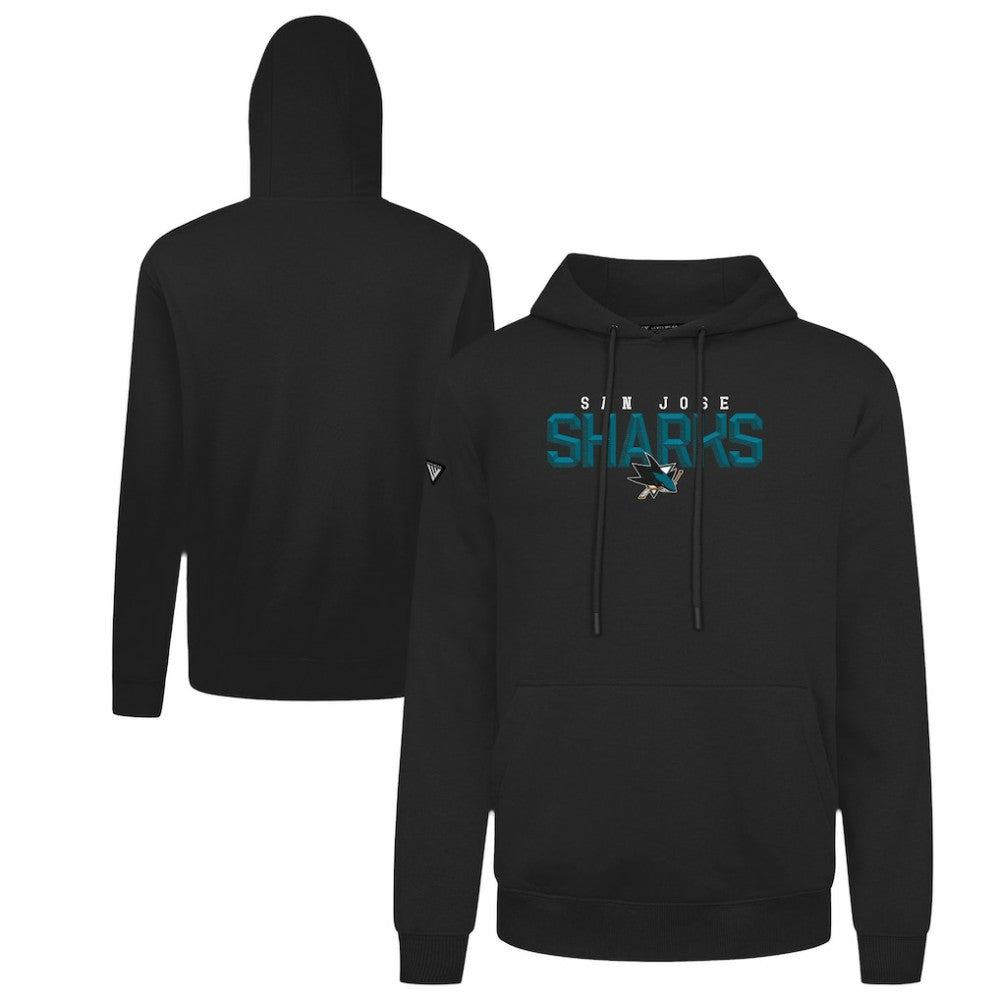 San Jose Sharks Levelwear Podium Carve Pullover Hoodie - Black - NHL 203146409