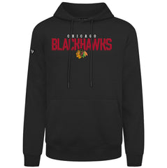 Chicago Blackhawks Levelwear Podium Carve Pullover Hoodie - Black - NHL 203146429