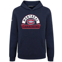 Montreal Canadiens Levelwear Youth Podium Banner Arch Pullover Hoodie - Navy - NHL 203146473