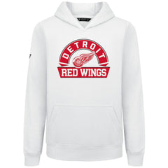 Detroit Red Wings Levelwear Youth Podium Banner Arch Pullover Hoodie - White - NHL 203146475