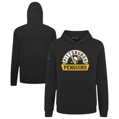 Pittsburgh Penguins Levelwear Youth Podium Banner Arch Pullover Hoodie - Black - NHL 203146479