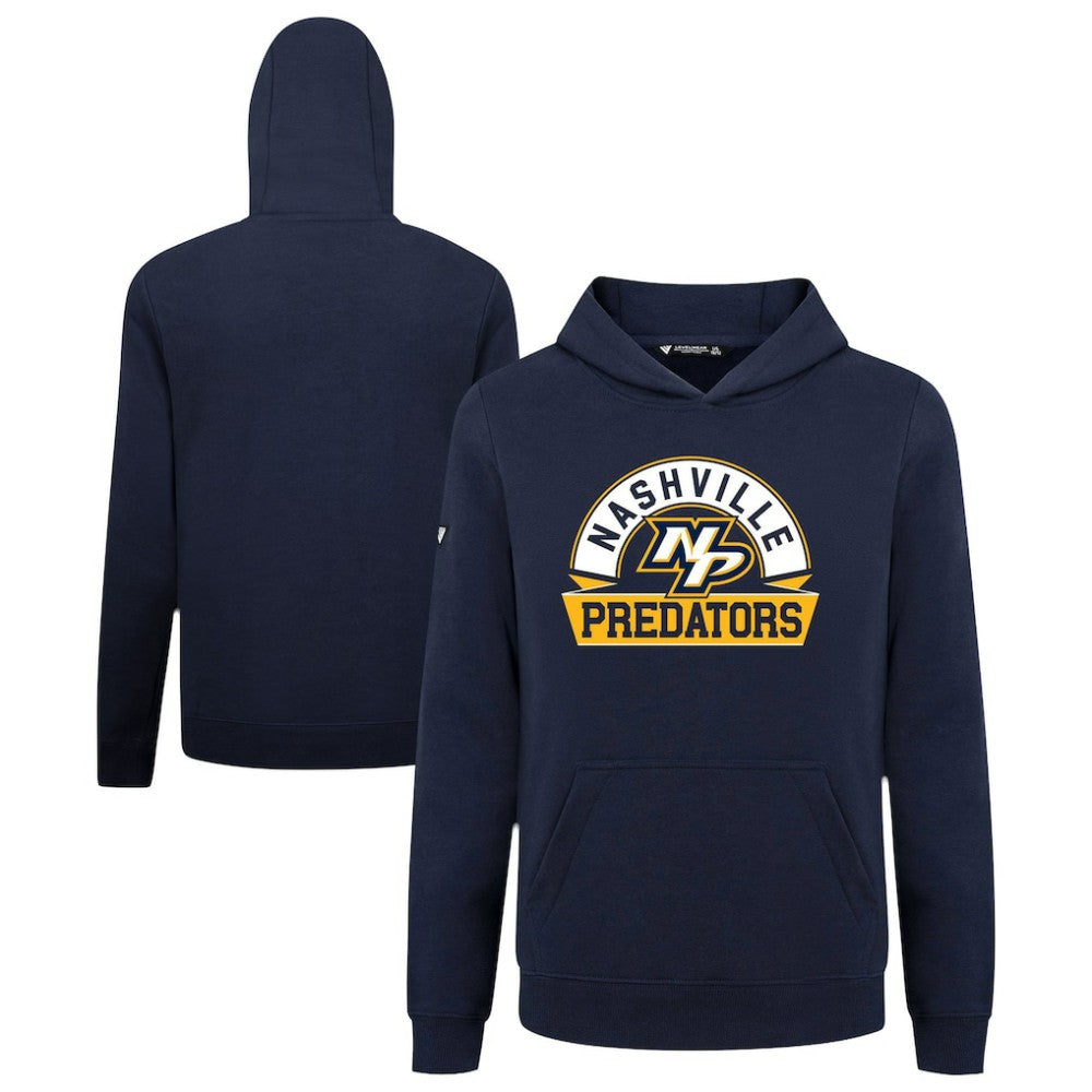 Nashville Predators Levelwear Youth Podium Banner Arch Pullover Hoodie - Navy - NHL 203146482