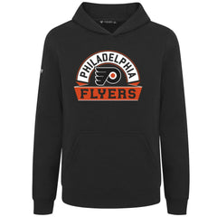 Philadelphia Flyers Levelwear Youth Podium Banner Arch Pullover Hoodie - Black - NHL 203146483