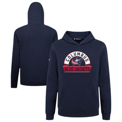 Columbus Blue Jackets Levelwear Youth Podium Banner Arch Pullover Hoodie - Navy - NHL 203146485