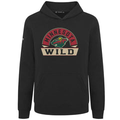 Minnesota Wild Levelwear Youth Podium Banner Arch Pullover Hoodie - Black - NHL 203146486