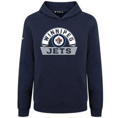 Winnipeg Jets Levelwear Youth Podium Banner Arch Pullover Hoodie - Navy - NHL 203146493