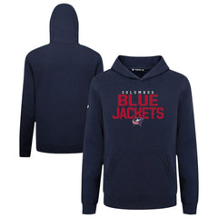 Columbus Blue Jackets Levelwear Youth Podium Carve Pullover Hoodie - Navy - NHL 203146502