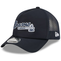 Atlanta Braves New Era 2026 Batting Practice Alternate Apex 9FORTY Adjustable Hat - Navy - New Era Lifestyle