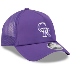 Colorado Rockies New Era 2026 Batting Practice Apex 9FORTY Adjustable Trucker Hat - Purple - New Era Online