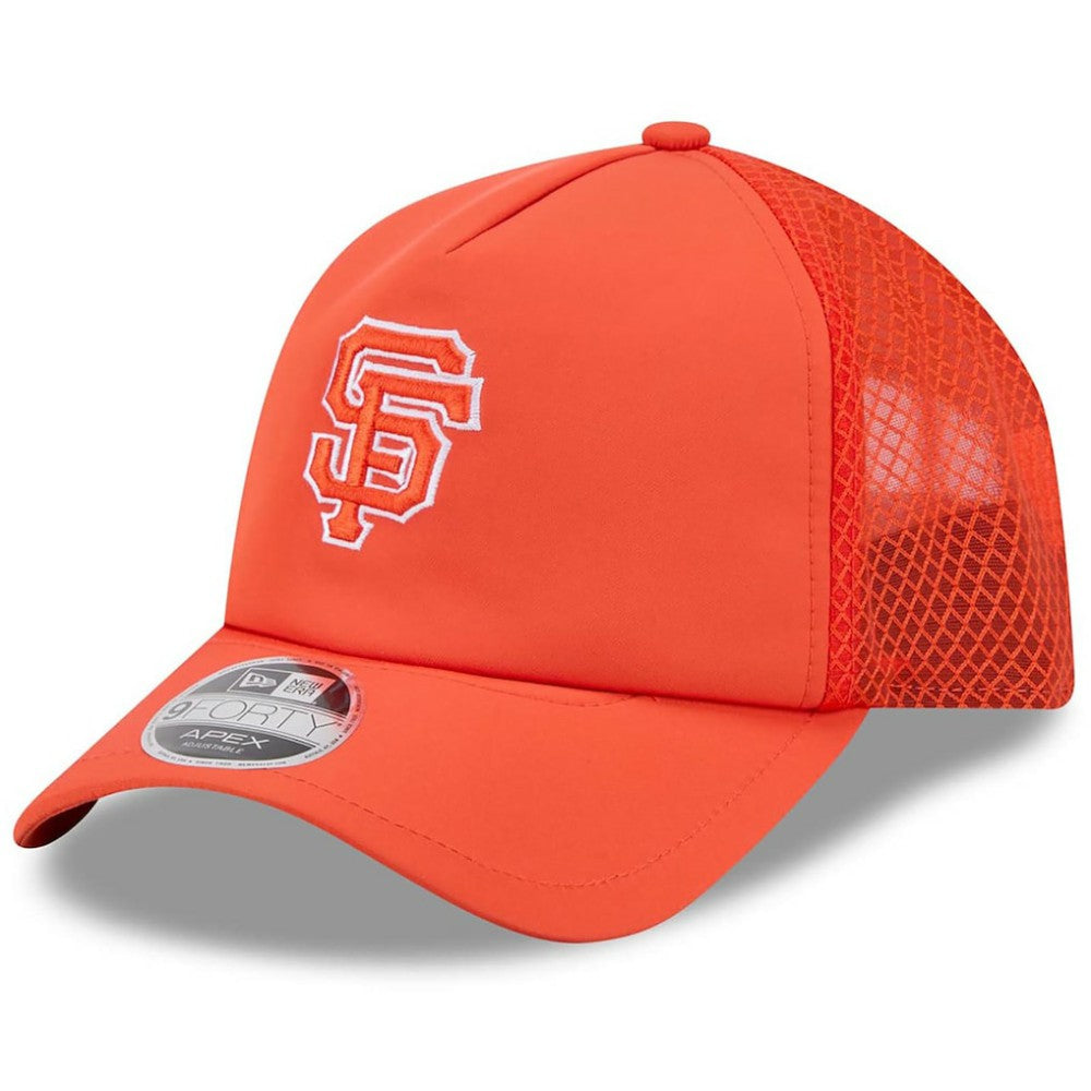 San Francisco Giants New Era 2026 Batting Practice Apex 9FORTY Adjustable Trucker Hat - Orange - New Era Sale