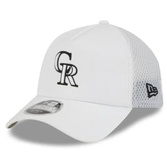 Colorado Rockies New Era 2026 Batting Practice Apex 9FORTY Adjustable Trucker Hat - White - New Era on Sale
