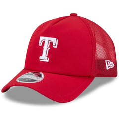 Texas Rangers New Era 2026 Batting Practice Apex 9FORTY Adjustable Trucker Hat - Red - New Era Online
