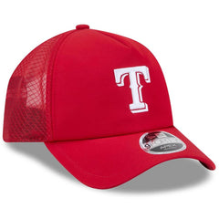 Texas Rangers New Era 2026 Batting Practice Apex 9FORTY Adjustable Trucker Hat - Red - New Era Online