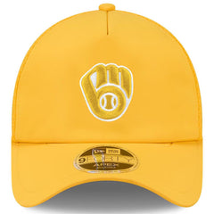 Milwaukee Brewers New Era 2026 Batting Practice Apex 9FORTY Adjustable Trucker Hat - Gold - New Era Sale