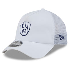 Milwaukee Brewers New Era 2026 Batting Practice Apex 9FORTY Adjustable Trucker Hat - White - New Era Discount