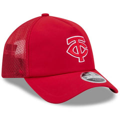 Minnesota Twins New Era 2026 Batting Practice Apex 9FORTY Adjustable Trucker Hat - Red - New Era on Sale