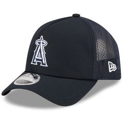 Los Angeles Angels New Era 2026 Batting Practice Apex 9FORTY Adjustable Trucker Hat - Navy - New Era Lifestyle