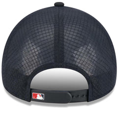 Los Angeles Angels New Era 2026 Batting Practice Apex 9FORTY Adjustable Trucker Hat - Navy - New Era Lifestyle