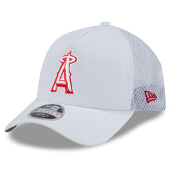 Los Angeles Angels New Era 2026 Batting Practice Apex 9FORTY Adjustable Trucker Hat - White - New Era Online