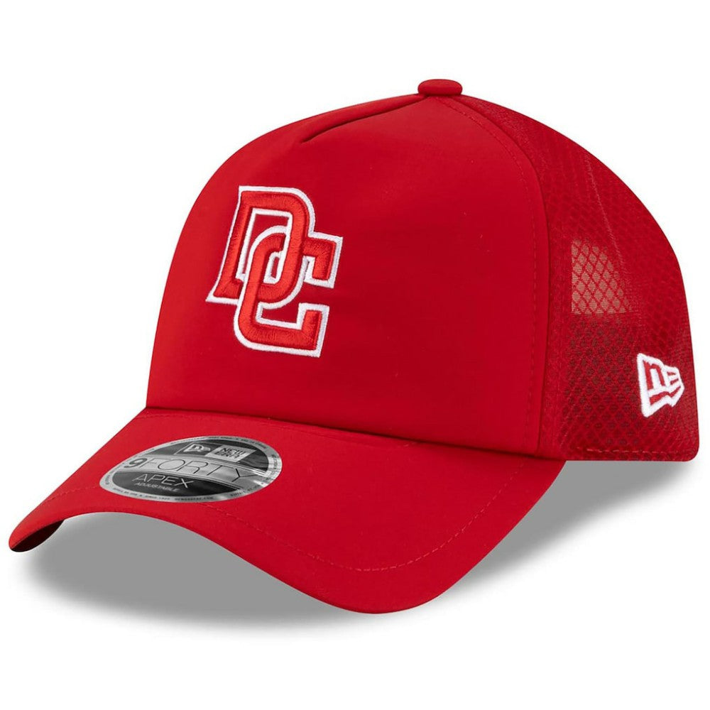 Washington Nationals New Era 2026 Batting Practice Apex 9FORTY Adjustable Trucker Hat - Red - New Era Discount