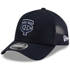 Minnesota Twins New Era 2026 Batting Practice Apex 9FORTY Adjustable Trucker Hat - Navy - New Era on Sale