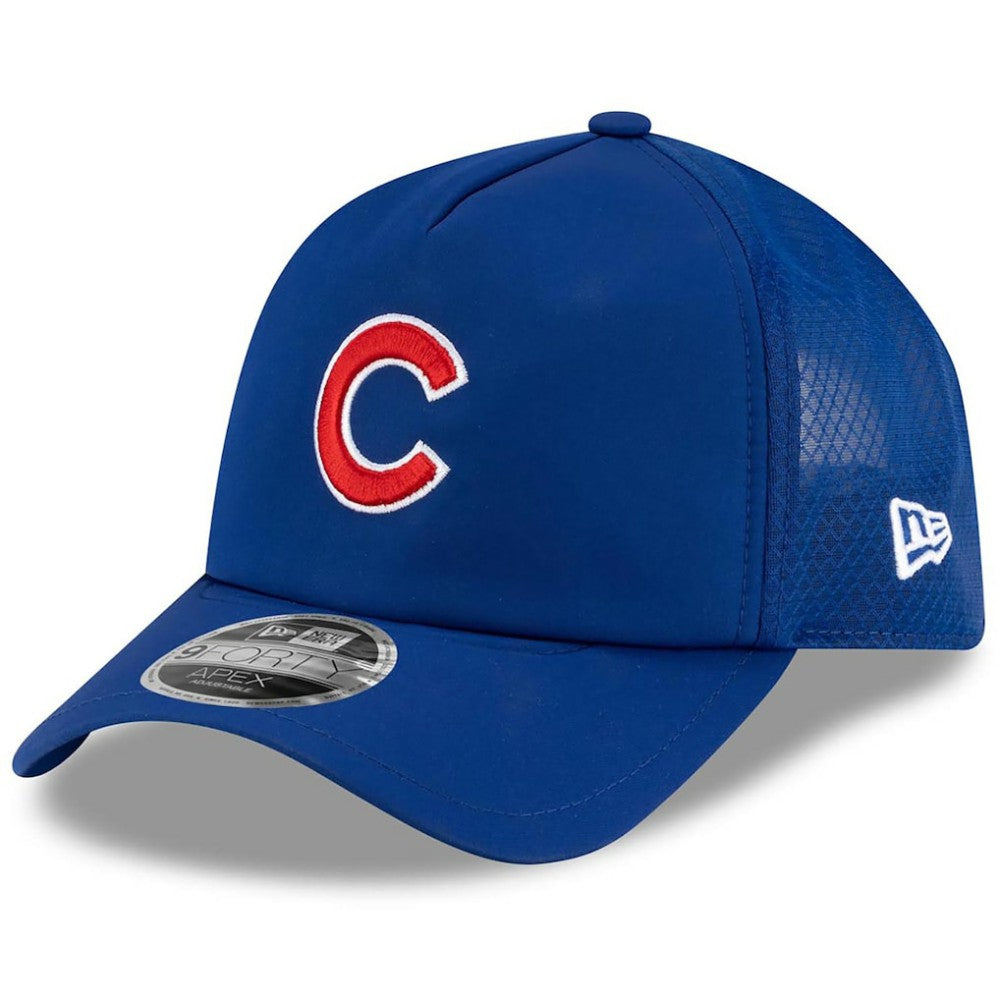 Chicago Cubs New Era 2026 Batting Practice Apex 9FORTY Adjustable Trucker Hat - Royal - New Era Online