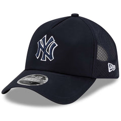 New York Yankees New Era 2026 Batting Practice Apex 9FORTY Adjustable Trucker Hat - Navy - New Era Discount