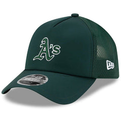 Athletics New Era 2026 Batting Practice Apex 9FORTY Adjustable Trucker Hat - Green - New Era Lifestyle
